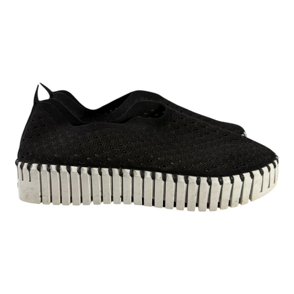 Ilse Jacobsen Women's Slip On TULIP3373-001 Black Sneakers Knit Size 7.5 - Picture 2 of 9